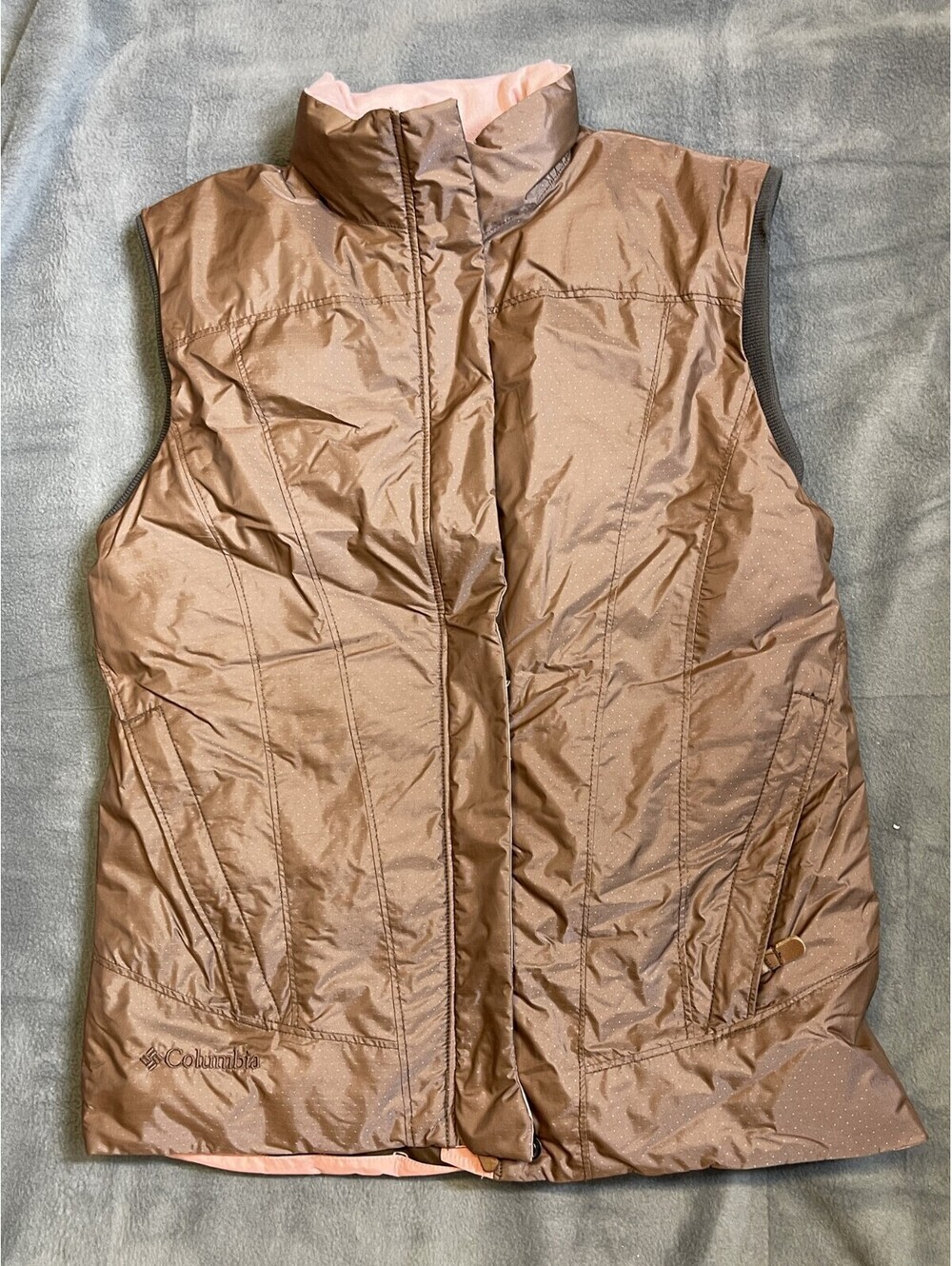 Columbia Women’s Convert Puffer Vest Brown Full Zip Size Small
